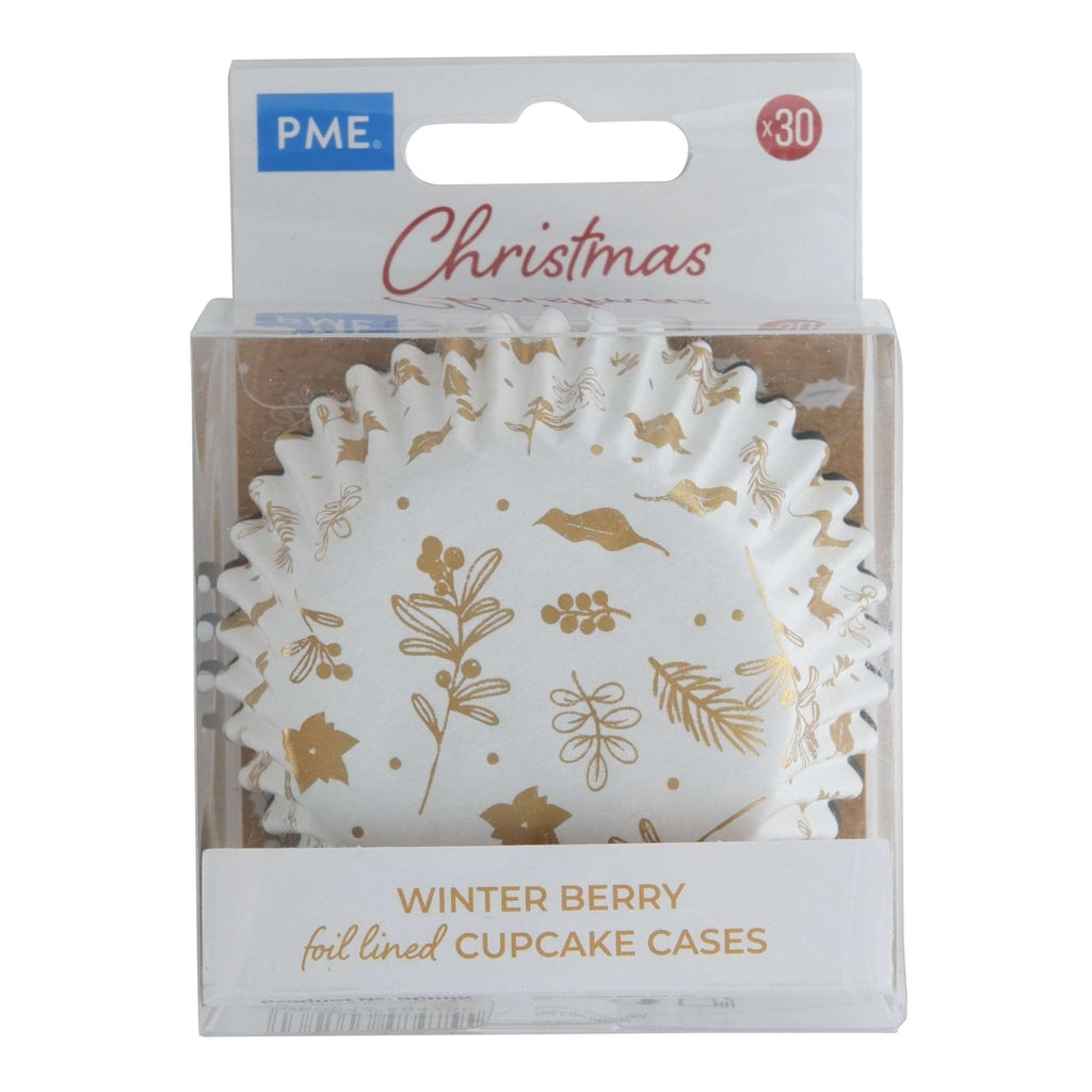 Winter Berry Foil Lined Cupcake Cases Pk/30