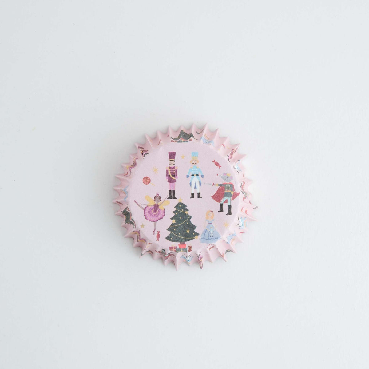 Kerst Cupcake Vormpjes met Folievoering - Notenkraker (30 stuks)