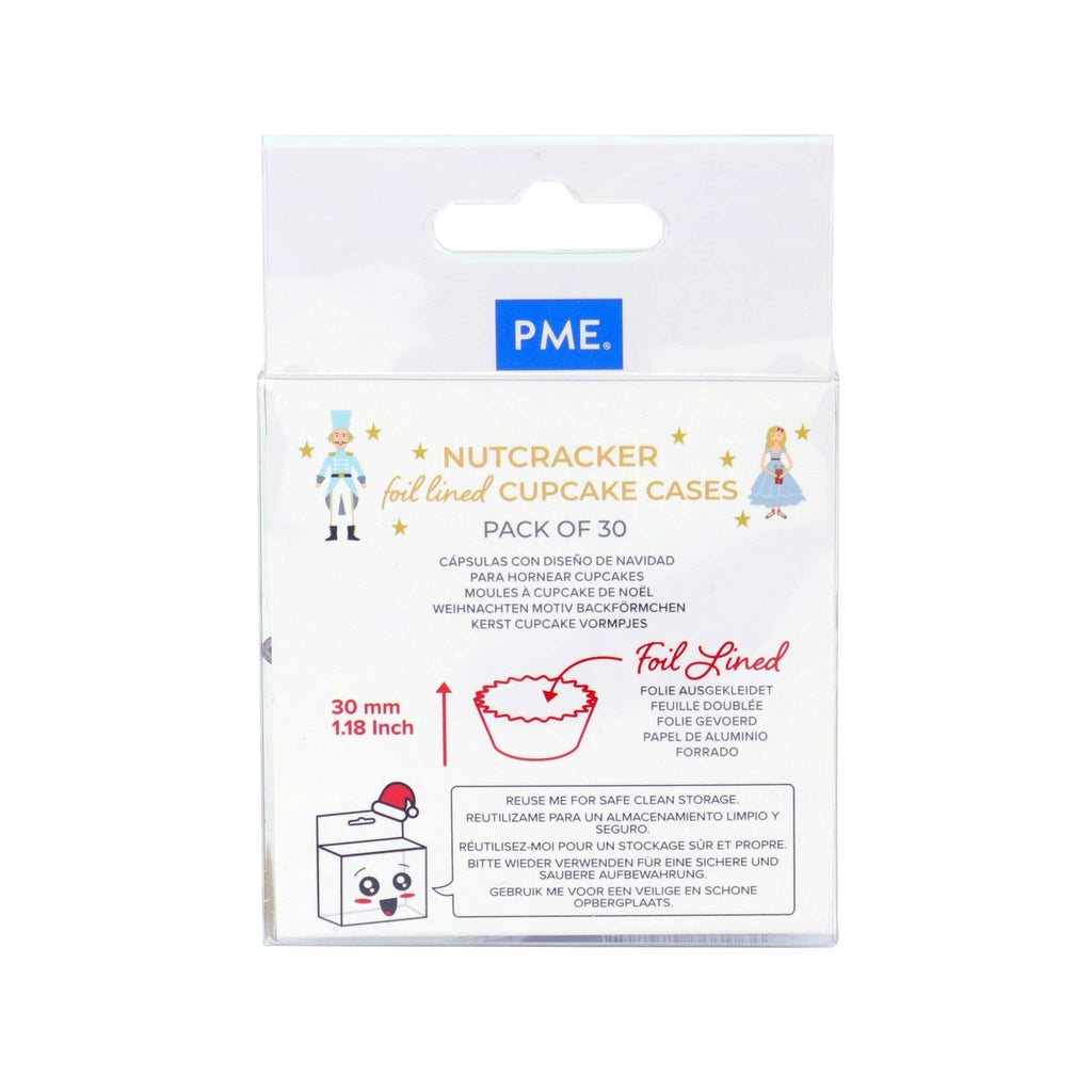 Navidad Cápsulas para Cupcakes forradas de Aluminio - Cascanueces (Set de 30)