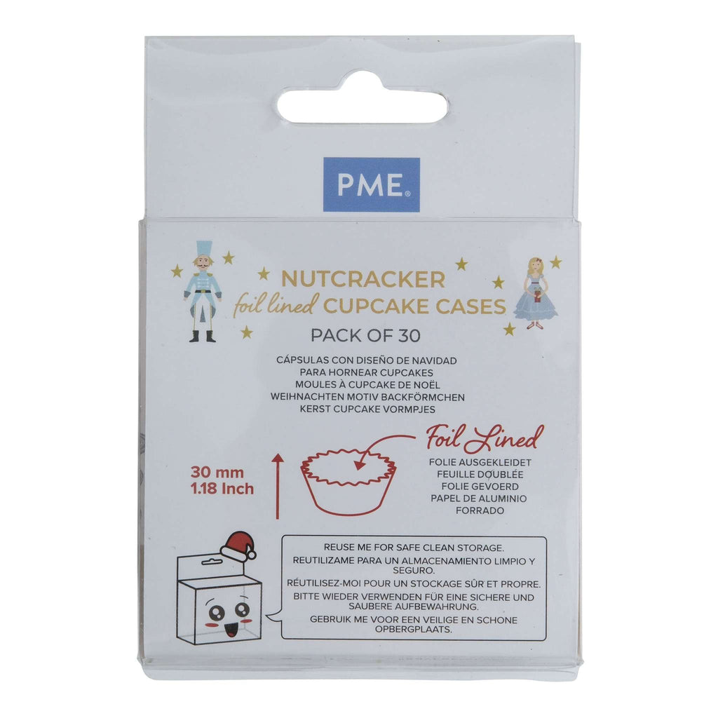 Nutcracker Foil Lined Cupcake Cases Pk/30