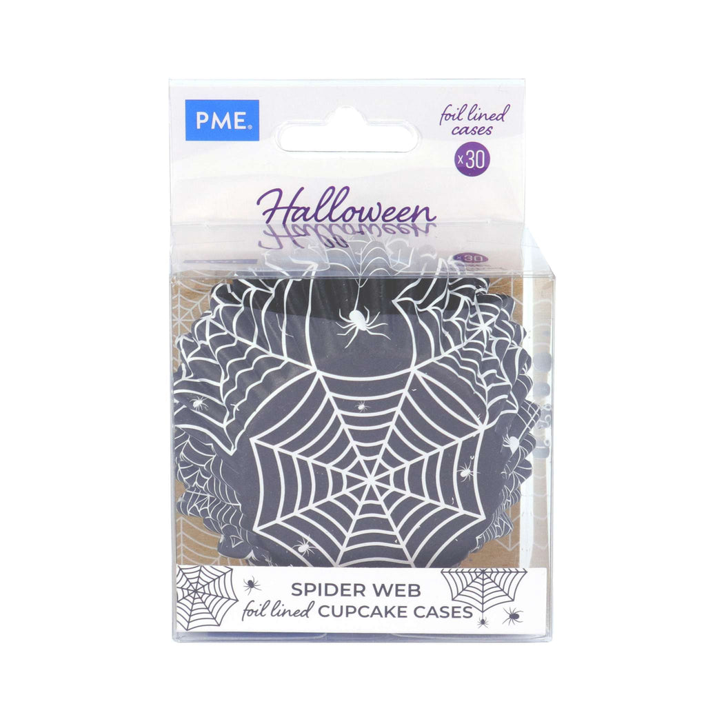 Spider Web Foil Lined Cupcake Cases Pk/30