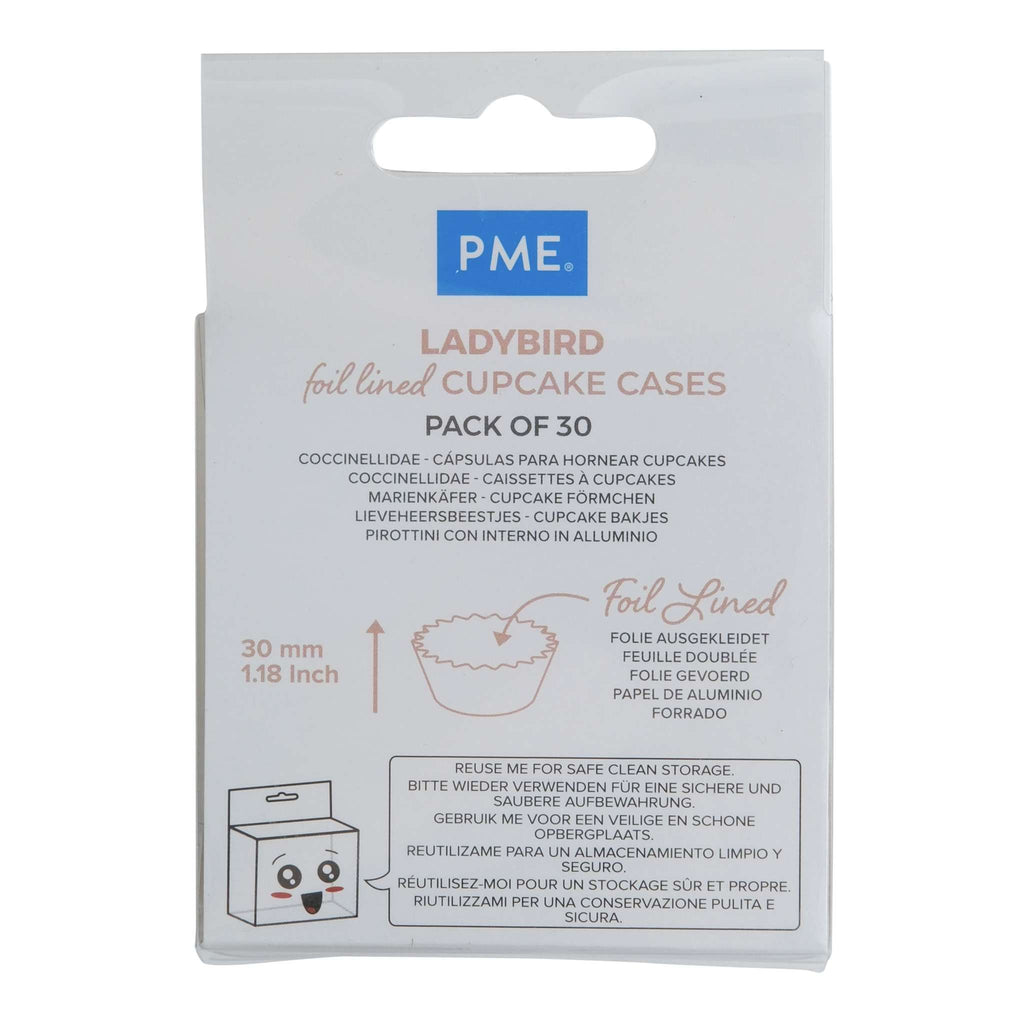 Ladybird Foil Lined Cupcake Cases Pk/30