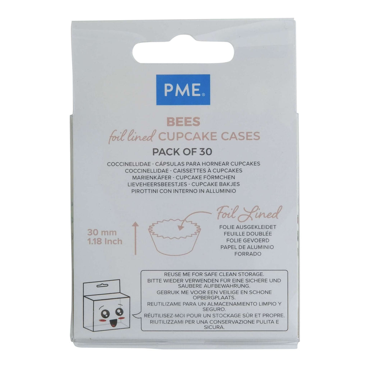 Bees Foil Lined Cupcake Cases Pk/30