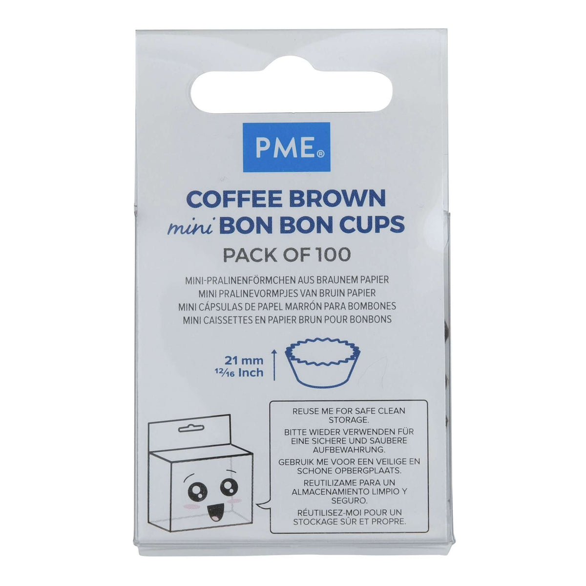 Coffee Brown Mini Bob Bon Cups Pk/100
