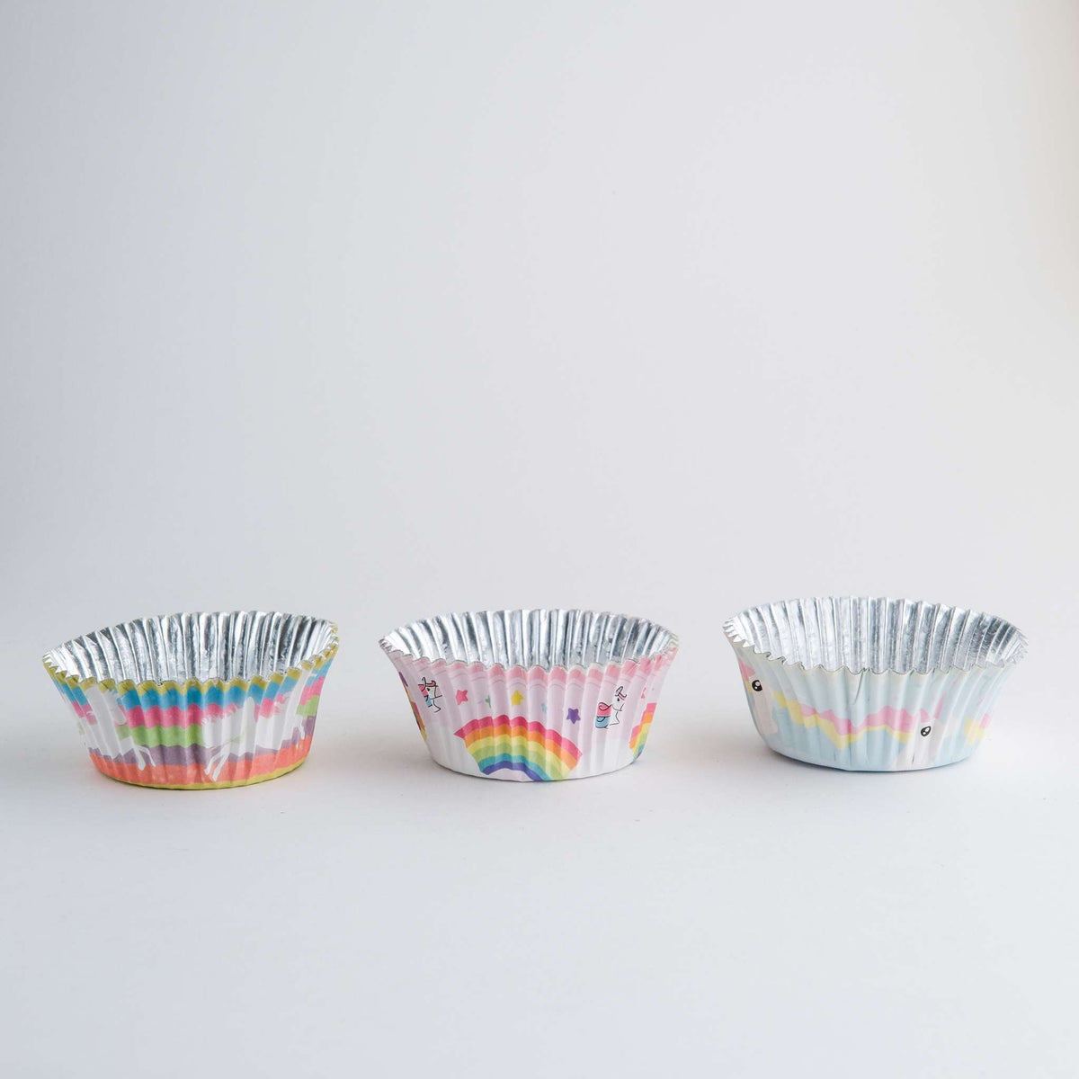 Cupcake Vormpjes Folie Gevoerd - Eenhoorn Set van 3, Pk/60