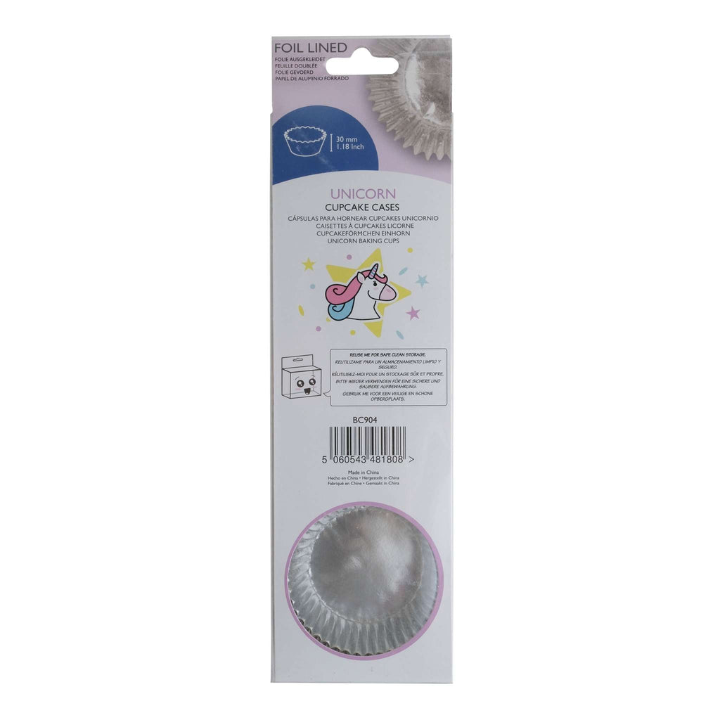 Cupcake Vormpjes Folie Gevoerd - Eenhoorn Set van 3, Pk/60