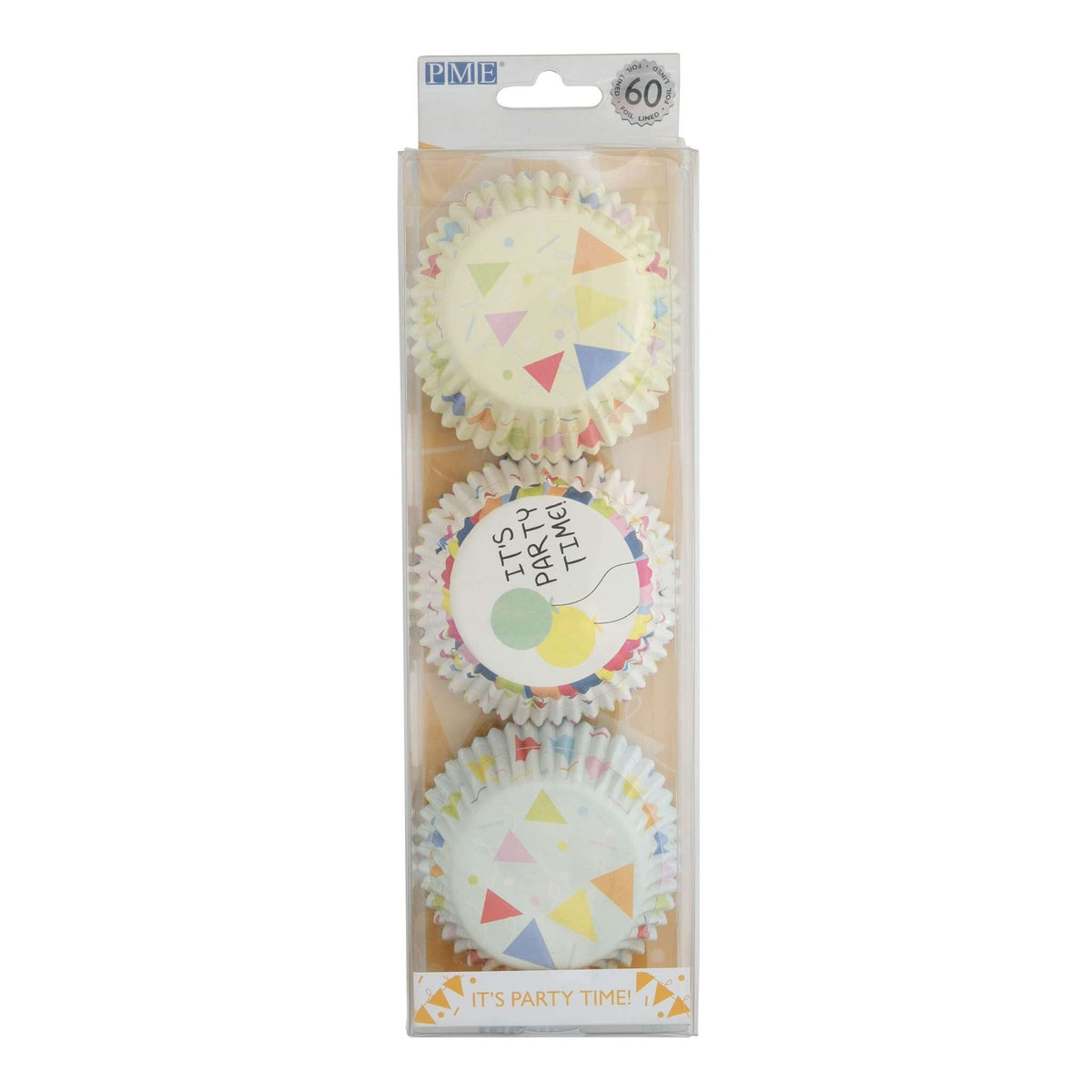 It's Party Time Foil Lined Cupcake Cases Pk/60