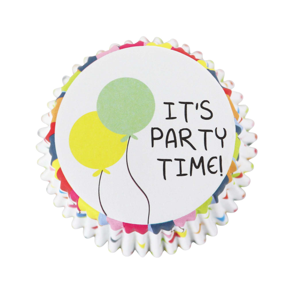 It's Party Time Foil Lined Cupcake Cases Pk/60