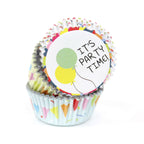 It's Party Time Foil Lined Cupcake Cases Pk/60