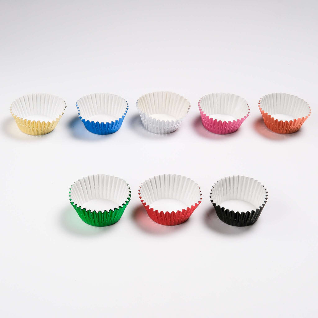 Cupcake Vormpjes Folie Gevoerd - Diverse Metallic Pk/100