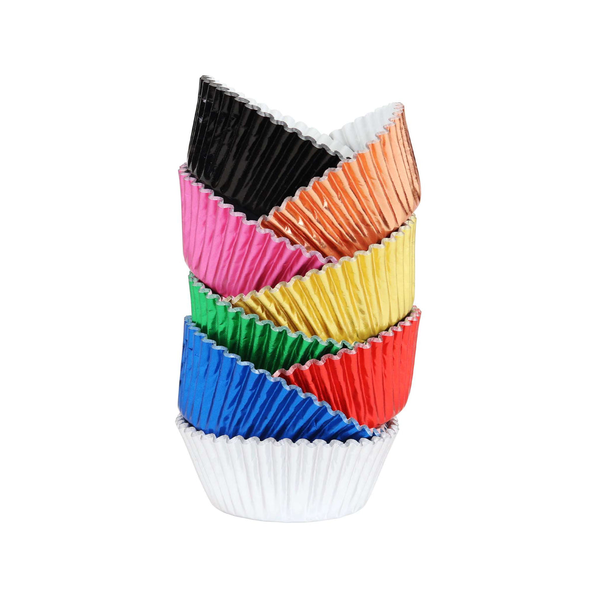 Cupcake Vormpjes Folie Gevoerd - Diverse Metallic Pk/100