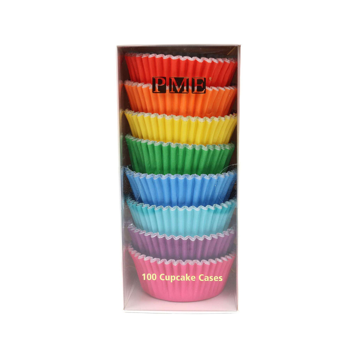 Rainbow Foil Lined Cupcake Cases Pk/100