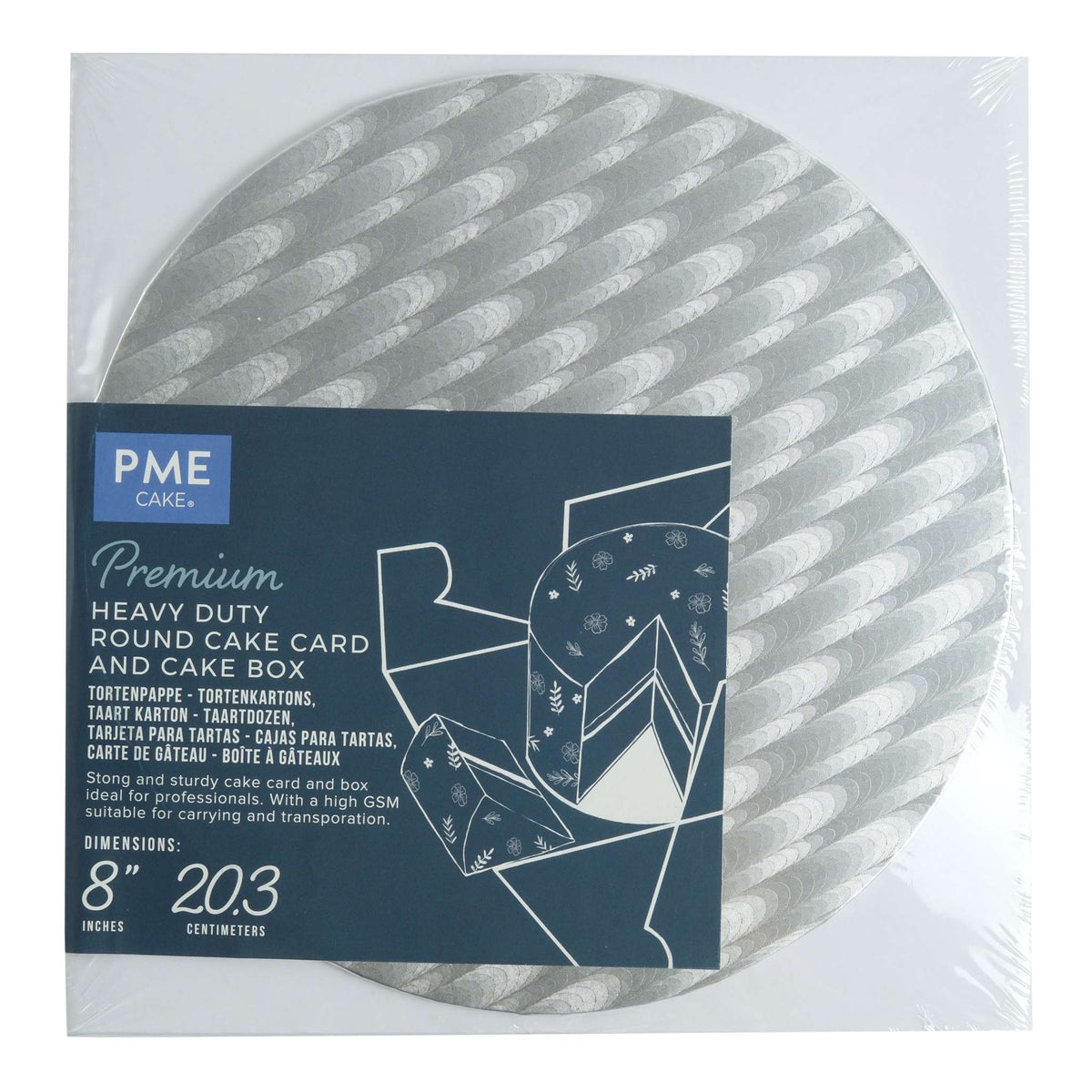 Round Premium Heavy Duty Cake Card And Cake Box (8" / 20.3cm)