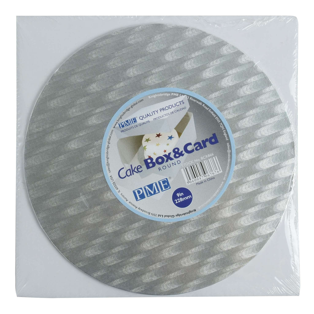 Runde Kuchenkarte und Kuchenbox (228mm / 9")