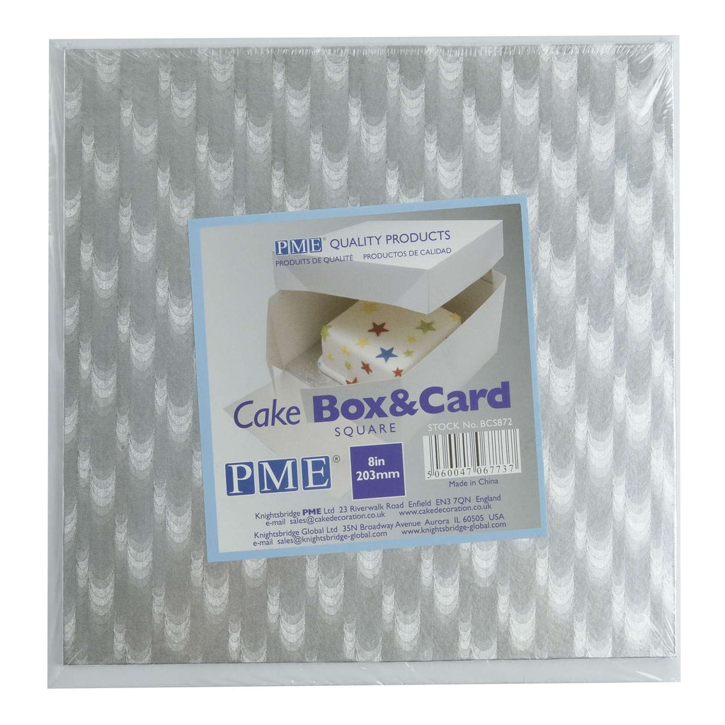 Square Premium Heavy Duty Cake Card And Cake Box (8" / 20.3cm)