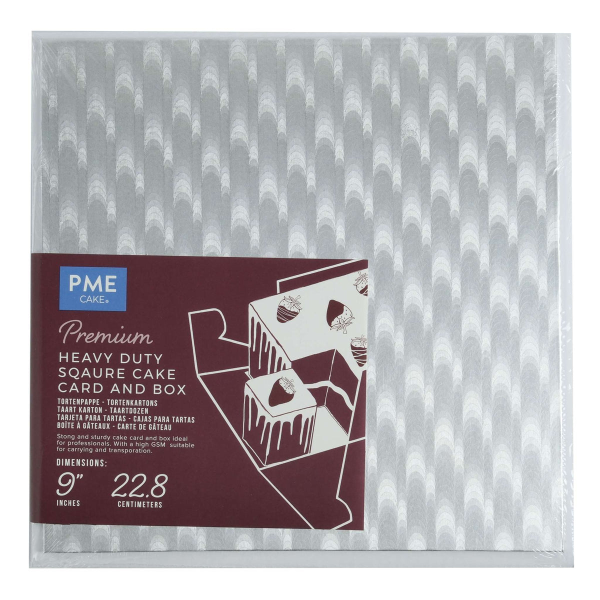 Square Premium Heavy Duty Cake Card And Cake Box (9" / 22.8cm)