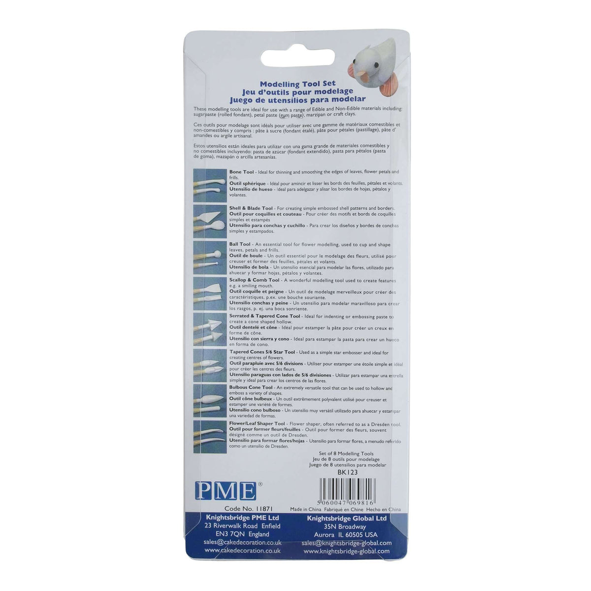 PME Modelling Tools Set Of 8