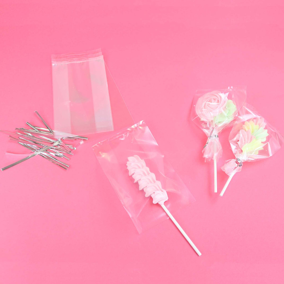 Lollipop-Taschen mit silbernen Bindungen Pk/25 (152 x 95mm / 6 x 3.75")