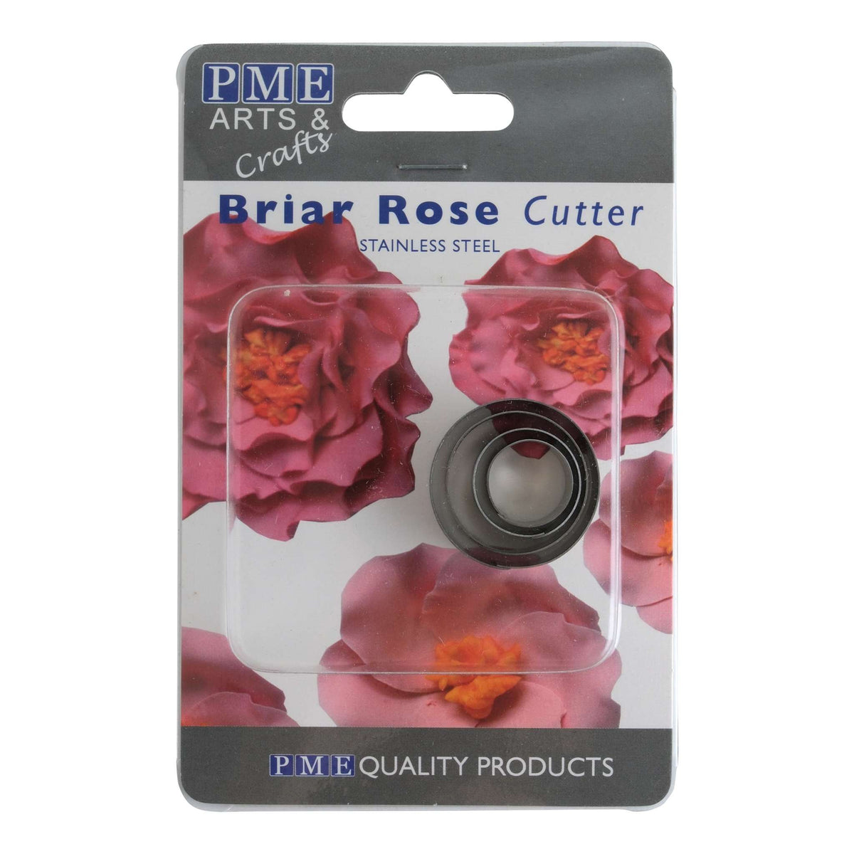Ensemble de 4 emporte-pièces en acier inoxydable - Pétales de fleur de rosier Briar Rose