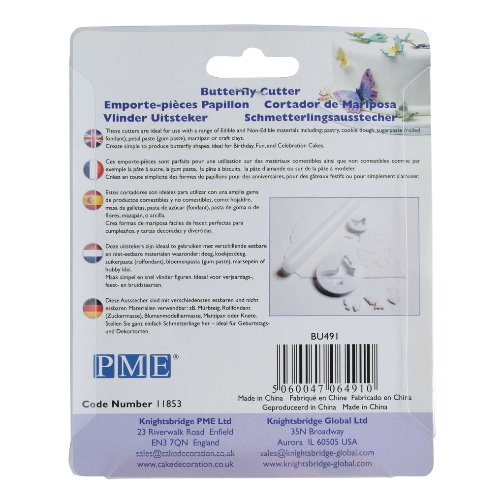 Kunststoff-Ausstecher - Schmetterlings-Set mit 2 Stück