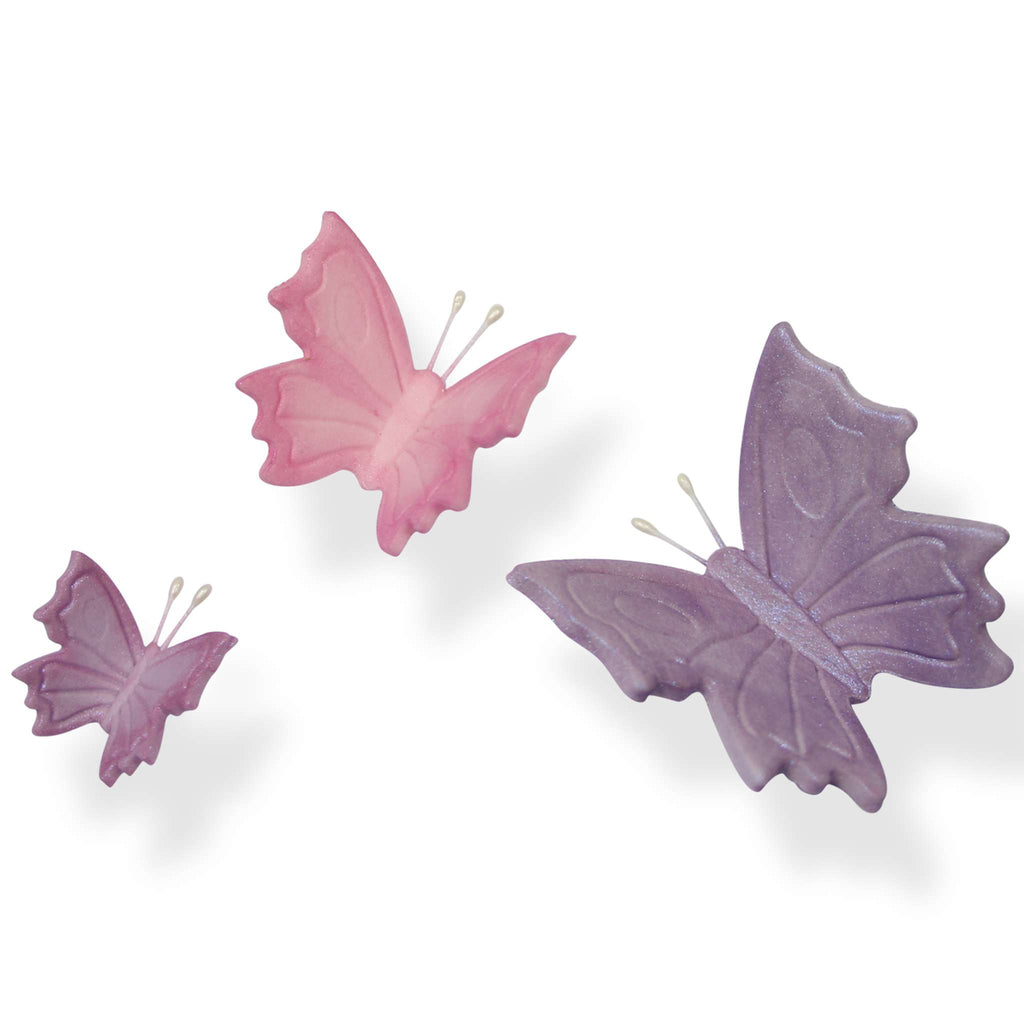 Veined Butterfly Fondant Plunger Cutters Set Of 3