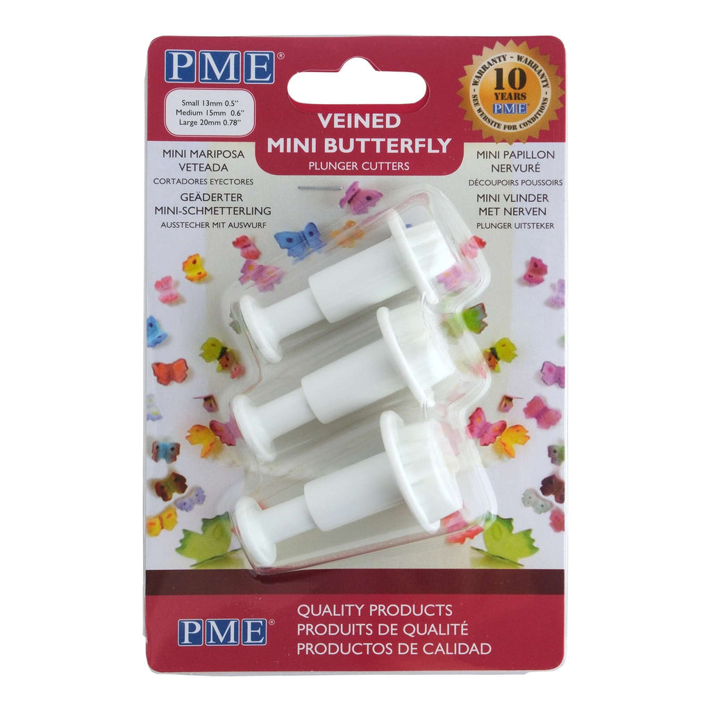 Cortadores con Expulsor Nuevos - Mini Mariposa, Pequeña, Mediana y Grande, Set de 3