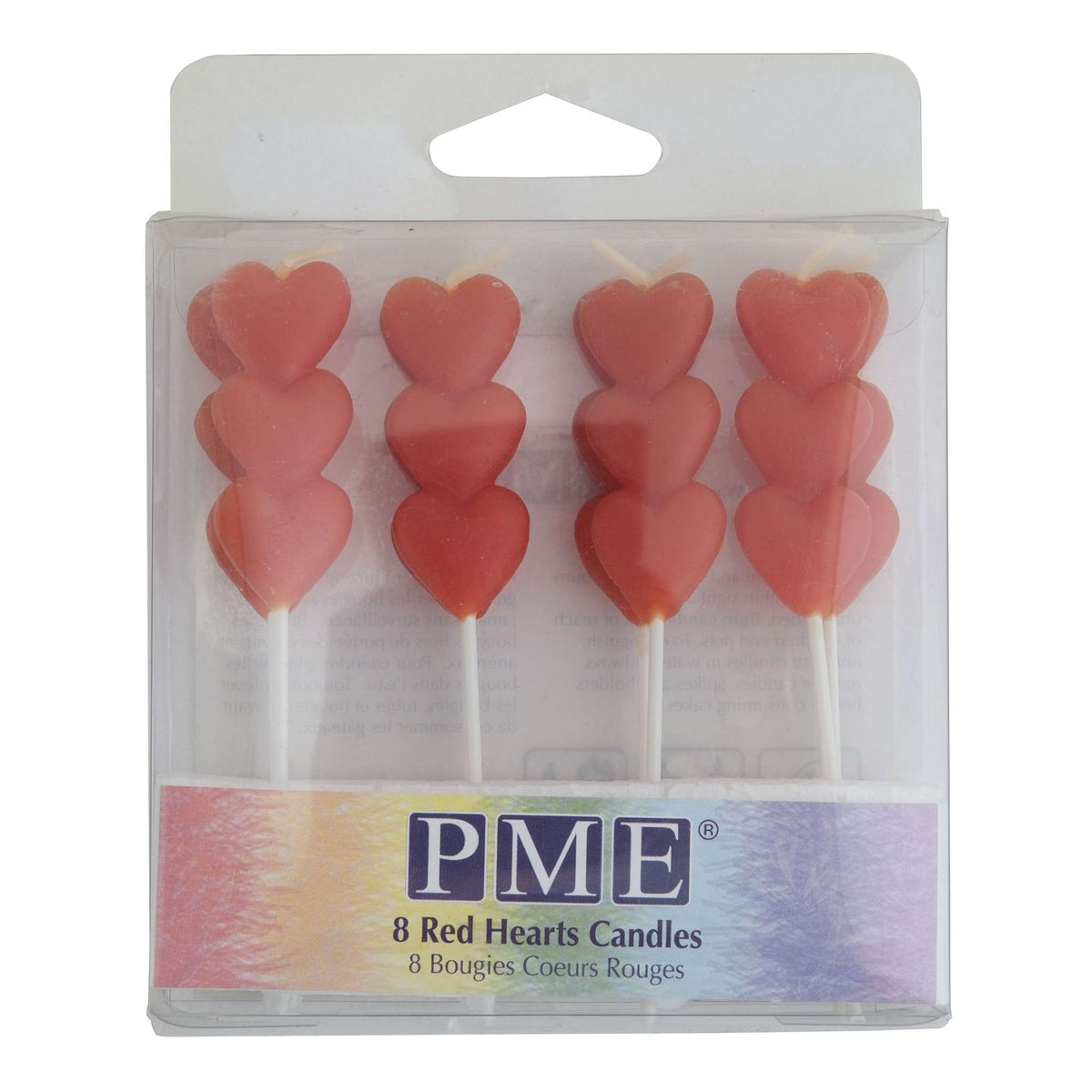 Red Hearts Candles Set/8