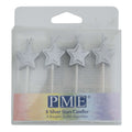 Silver Stars Candles Set/8