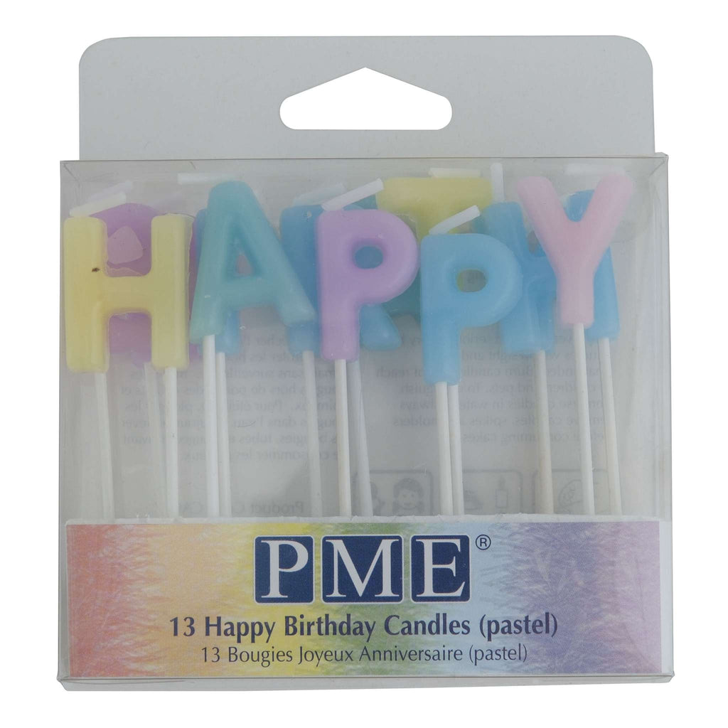 Happy Birthday (Pastel) Candle Set Of 13