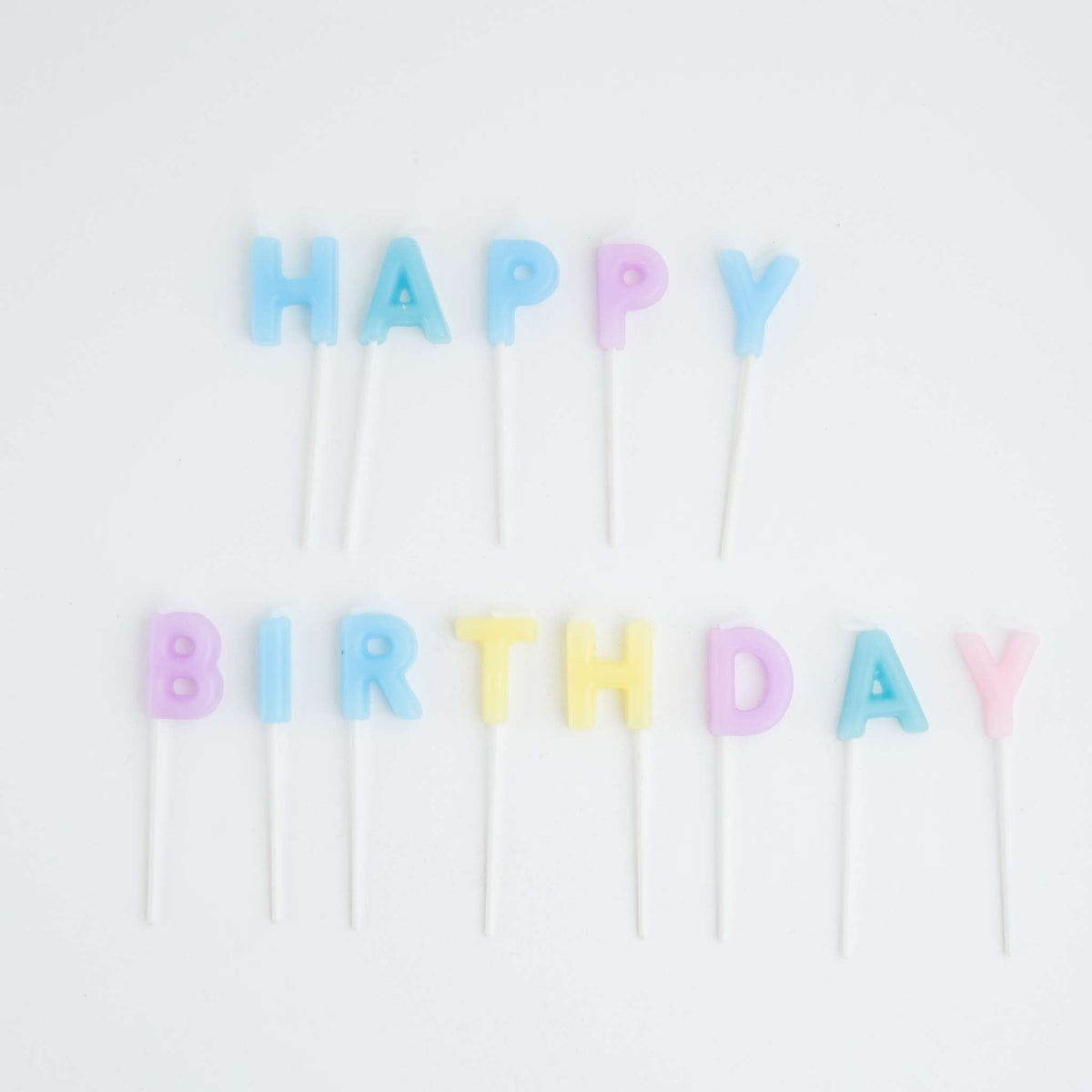 Velas Happy Birthday Colores Pastel, Juego de 13