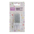 Silver Twist Candles Set Of 10