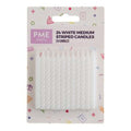 Medium White Striped Candles Set Of 24
