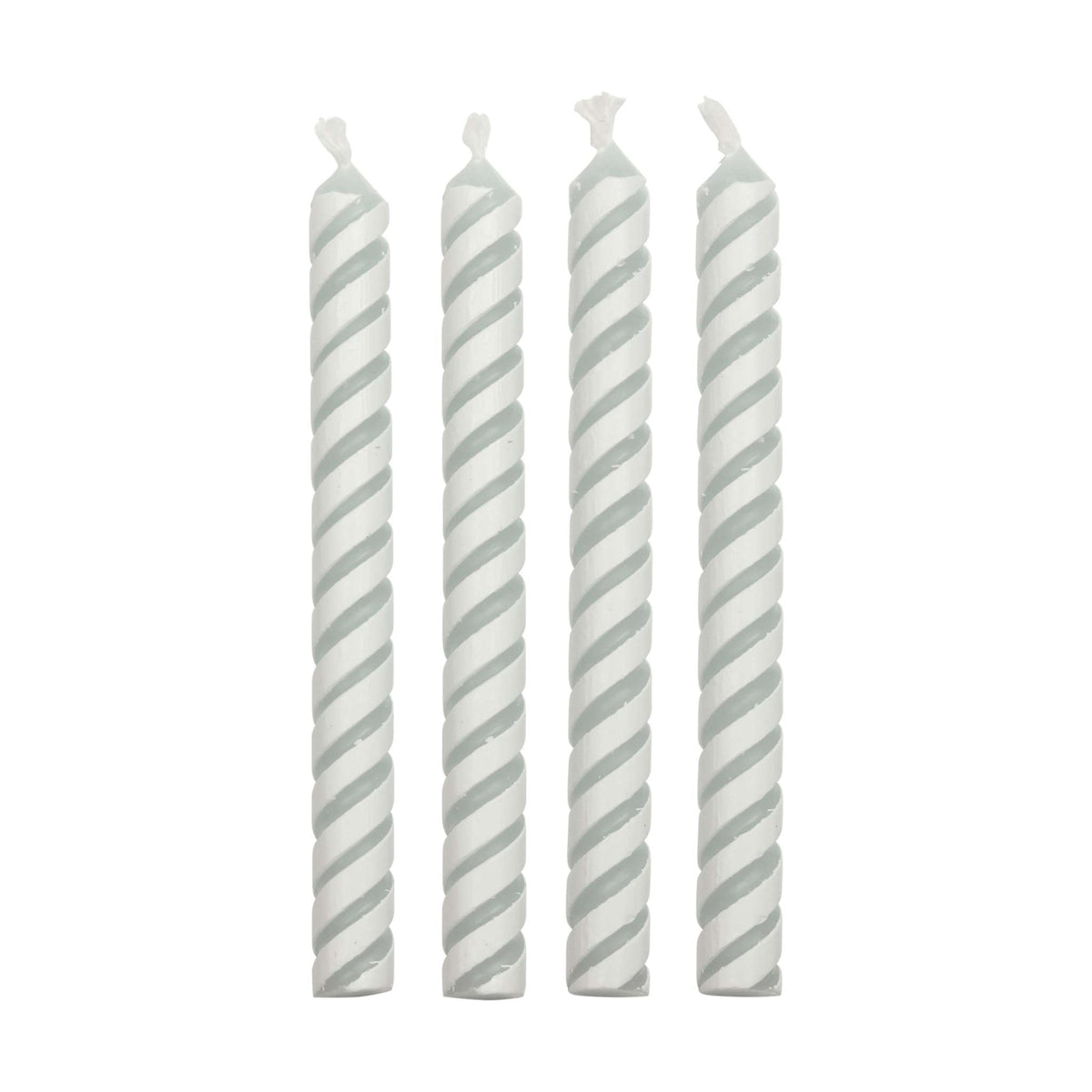 Velas de Rayas Blancas, Tamaño Pequeño, Paquete de 24