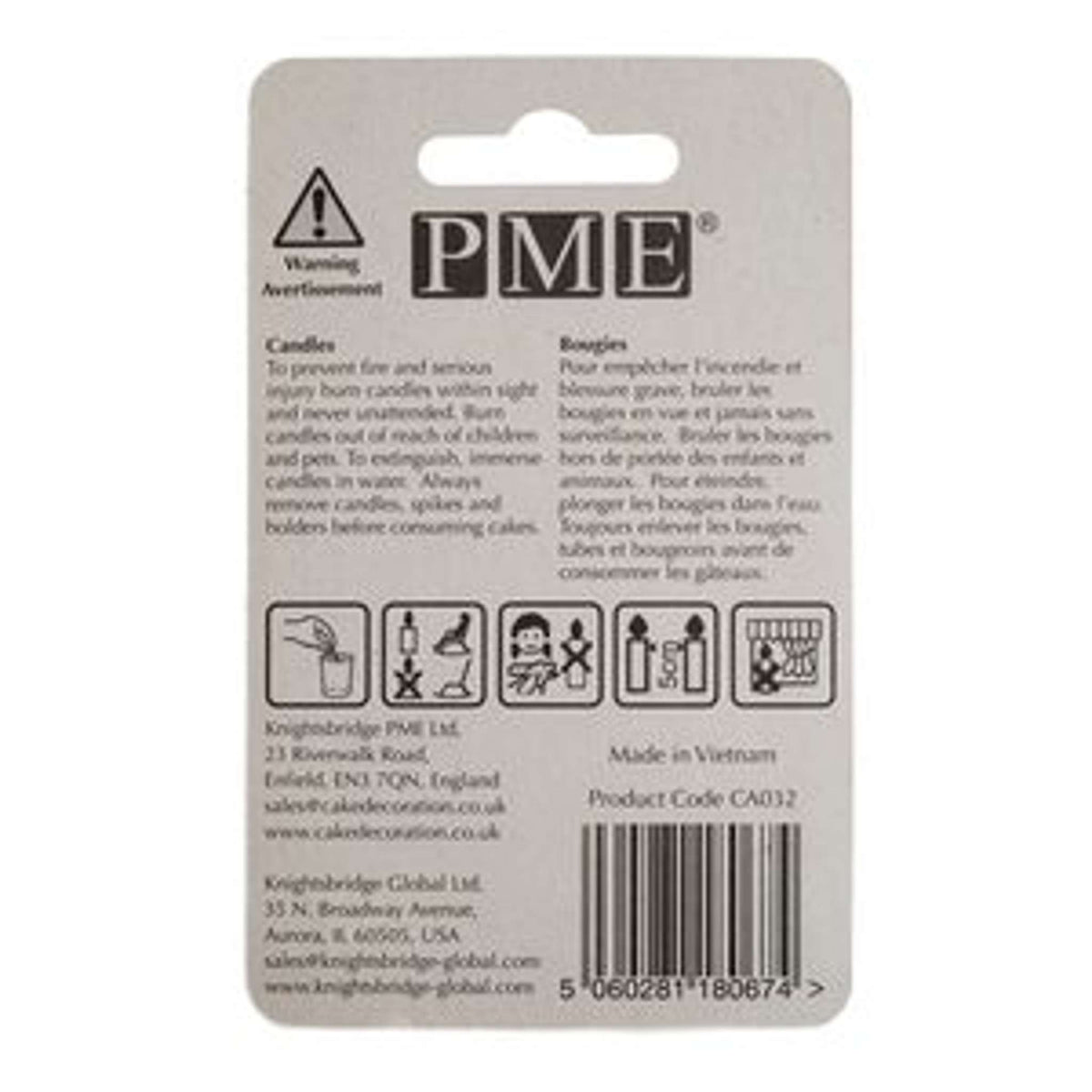 Kaarsen - Roze Kleine Gestreept Pk/24 (48mm / 1.9")