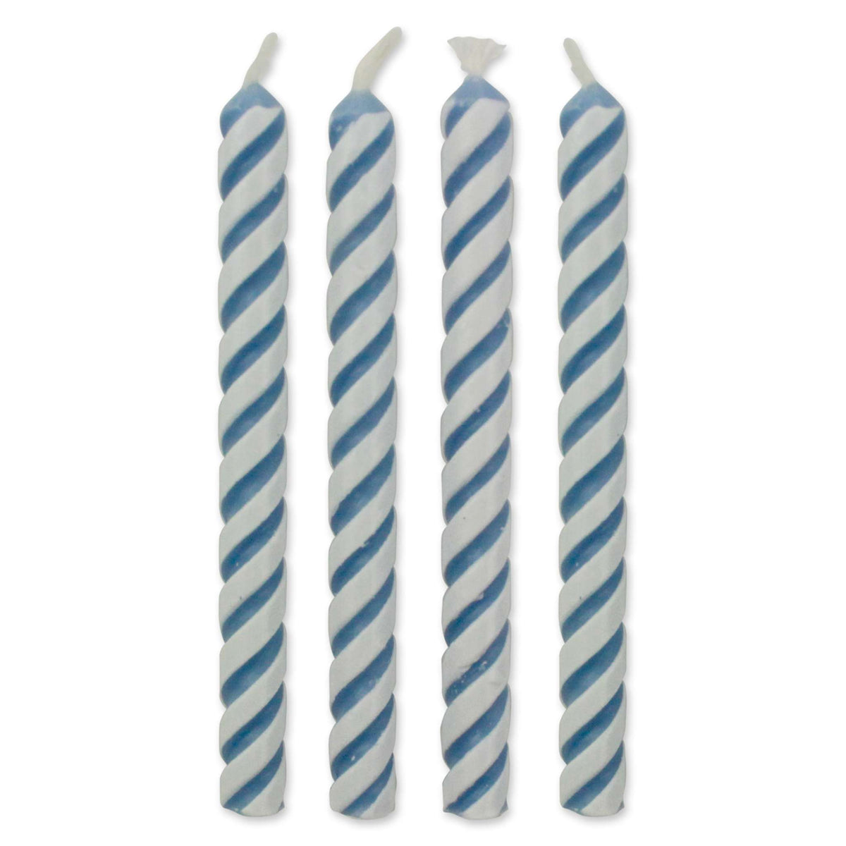 Kerzen - Blau Medium Gestreift Pk/24 (59mm / 2.3")