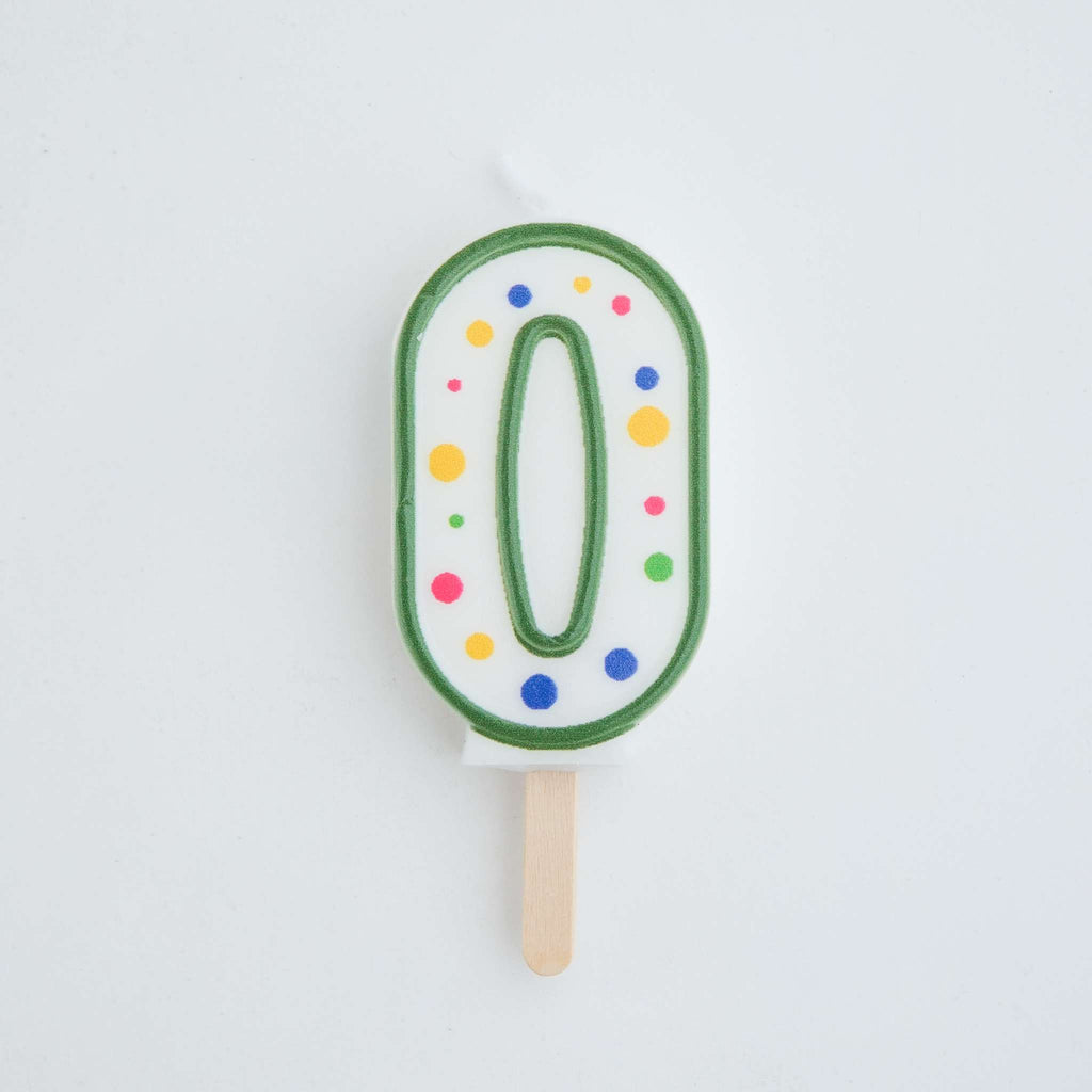 Bougies - Chiffre 0 vert (64mm / 2.5")