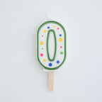 Bougies - Chiffre 0 vert (64mm / 2.5")
