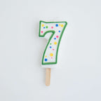 Bougies - Chiffre 7 vert (64mm / 2.5")
