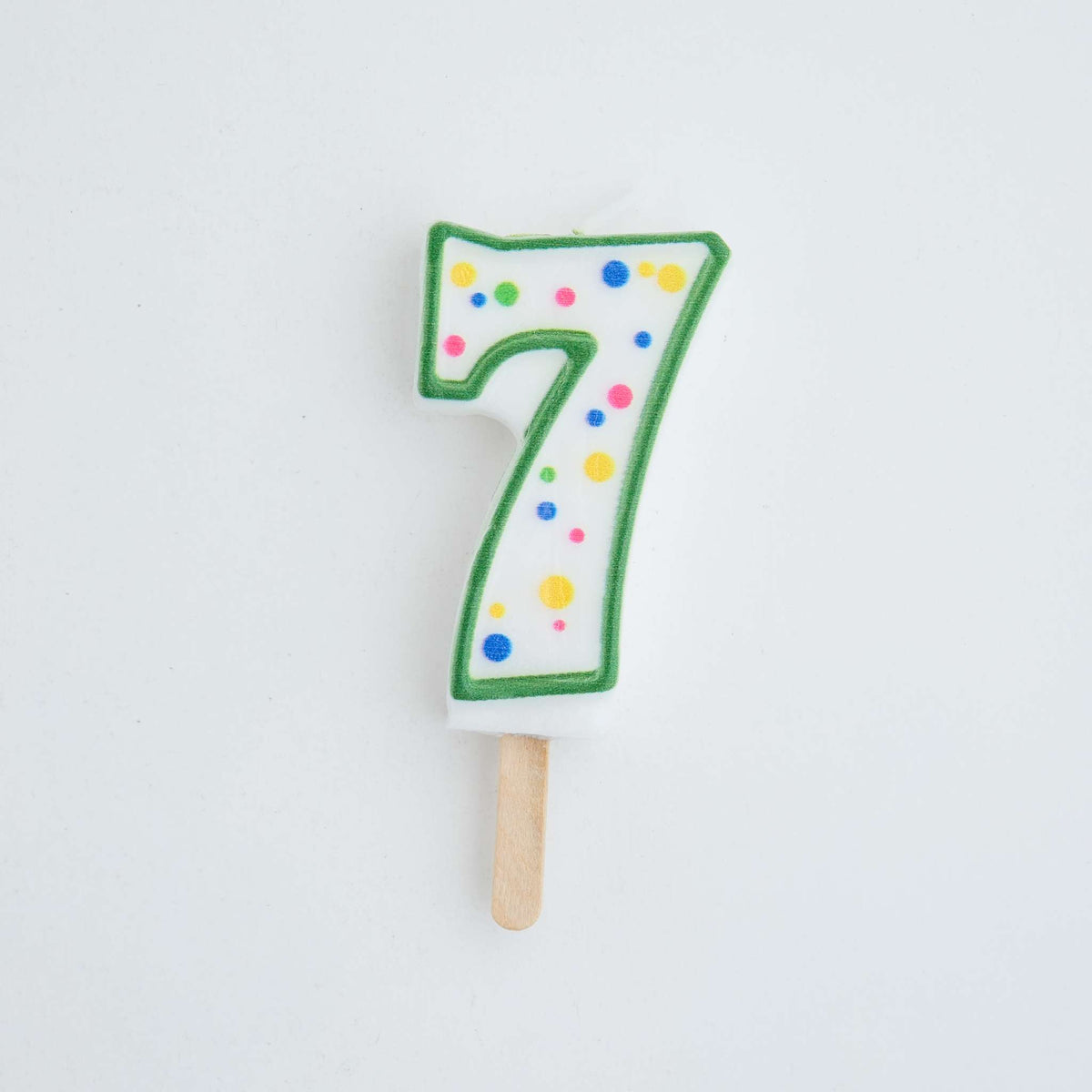 Bougies - Chiffre 7 vert (64mm / 2.5")
