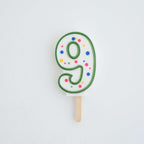 Bougies - Chiffre 9 vert (64mm / 2.5")