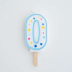 Large Blue Number Zero Candle