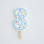 Bougies - Chiffre 3 bleu (64mm / 2.5")