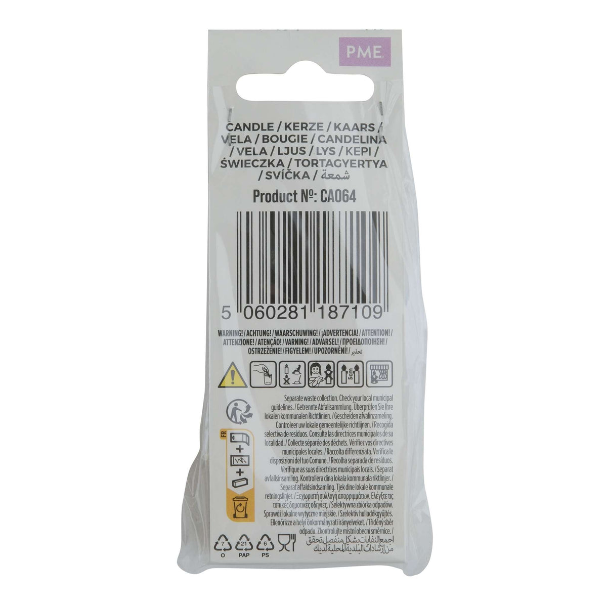 Vela con Borde Azul y Topos Multicolor de Número 4