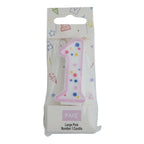 Large Pink Number One Candle