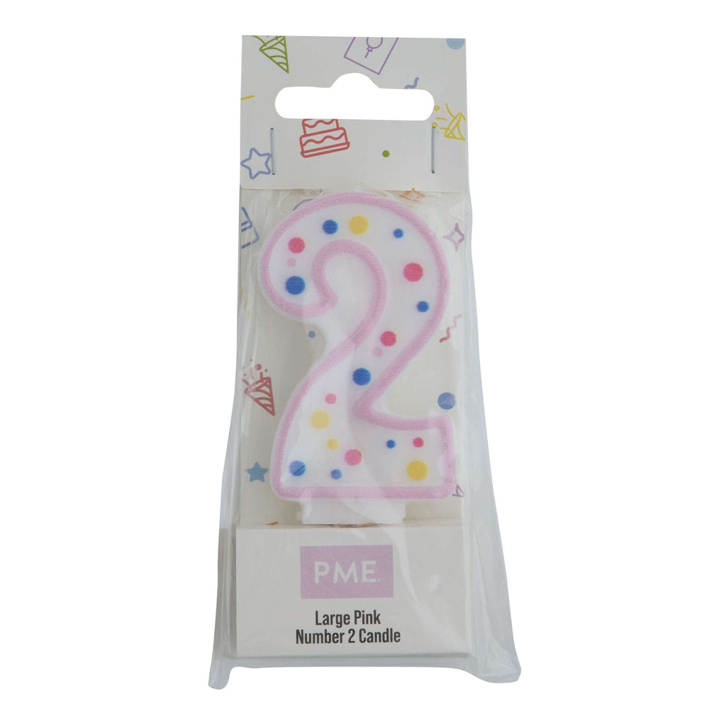 Kerzen - Pinke Zahl 2 (64mm / 2.5")