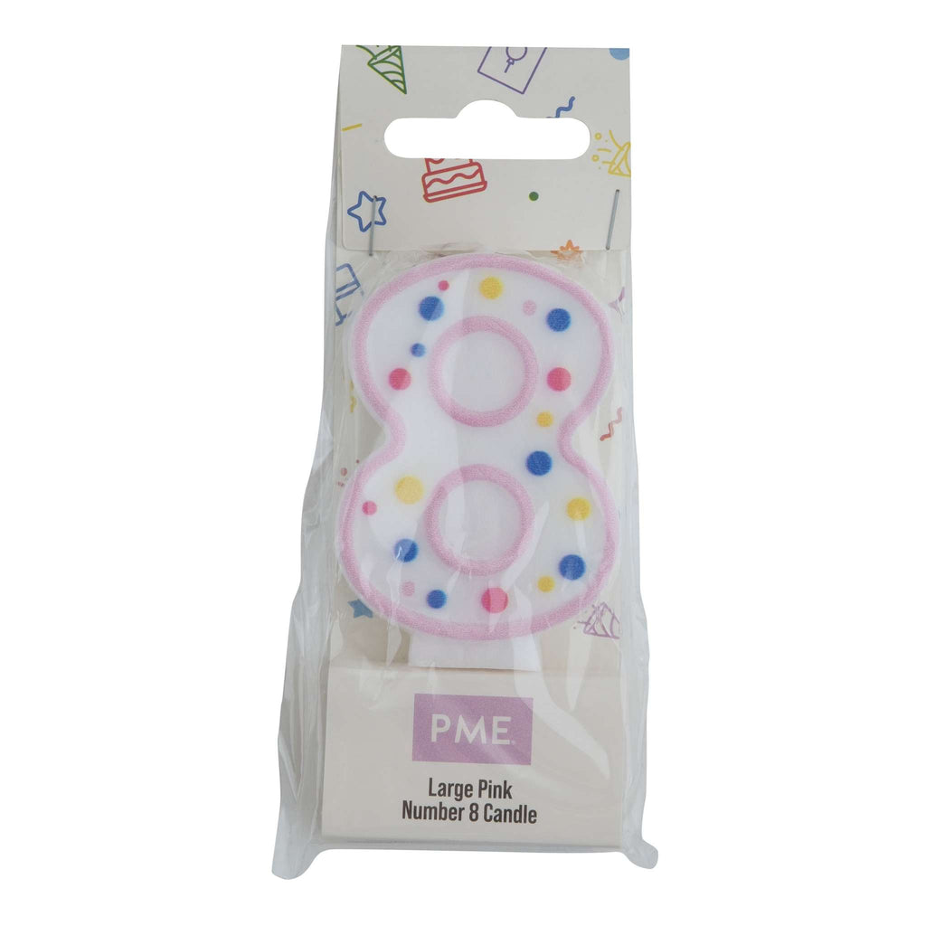 Kerzen - Pinke Zahl 8 (64mm / 2.5")