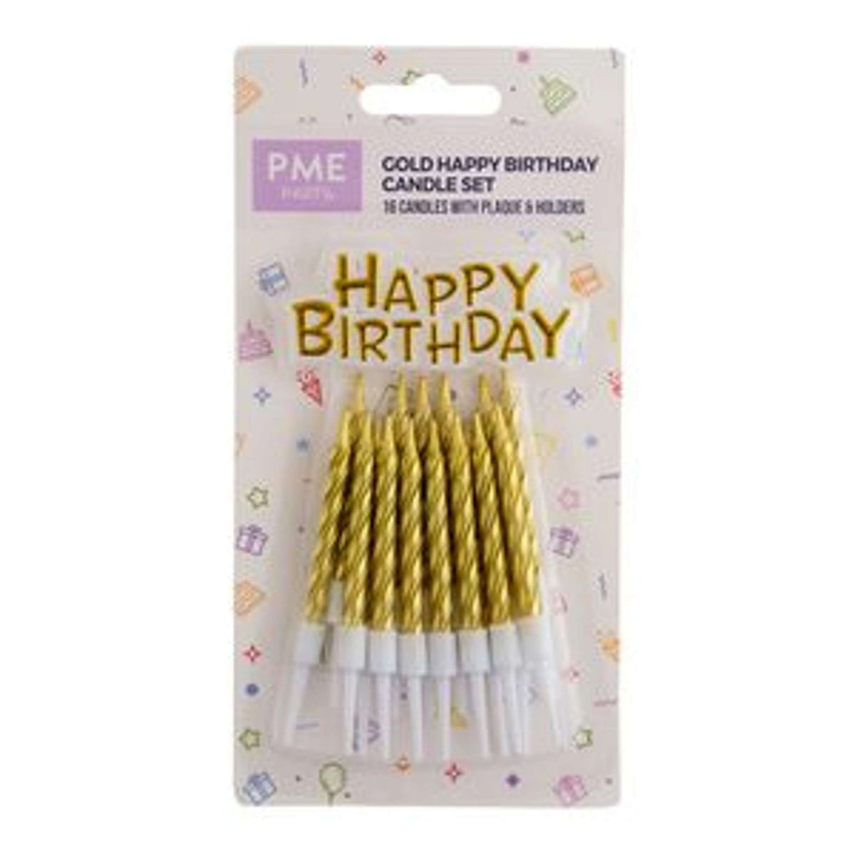 Happy Birthday Candle Set Of 16