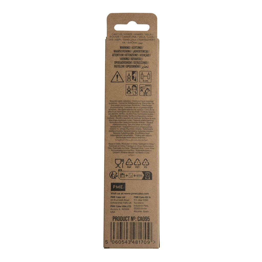 Kerzen - Gold Extra Hoch mit Haltern Pk/16 (18cm / 7")