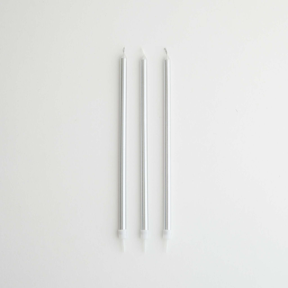 Silver Tall Candles Set Of 16