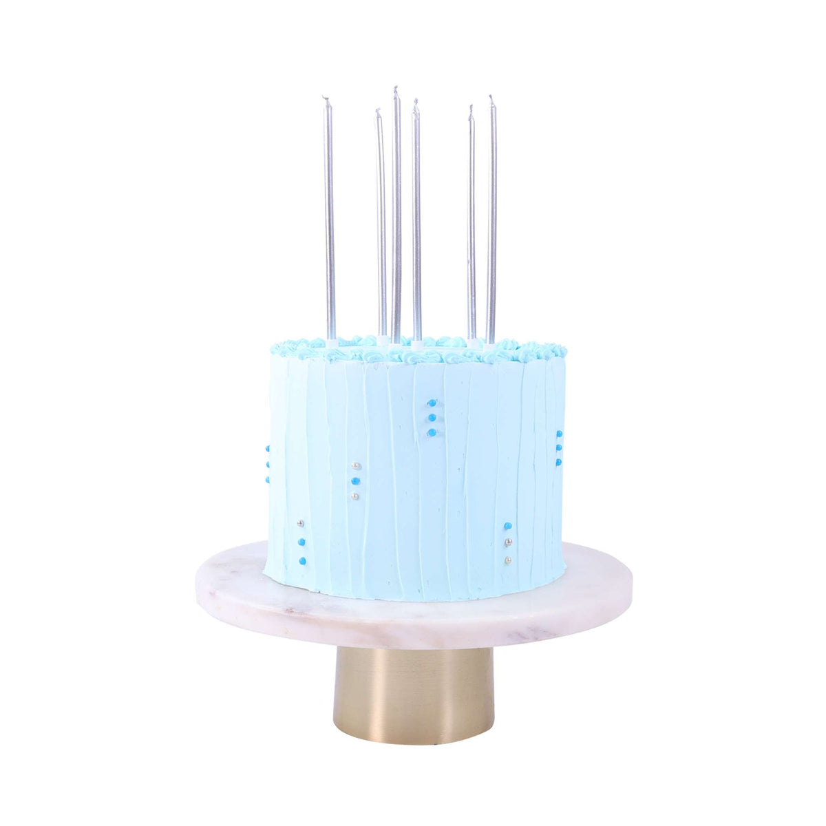 Kerzen - Silber Extra Hoch mit Haltern Pk/16 (18cm / 7")